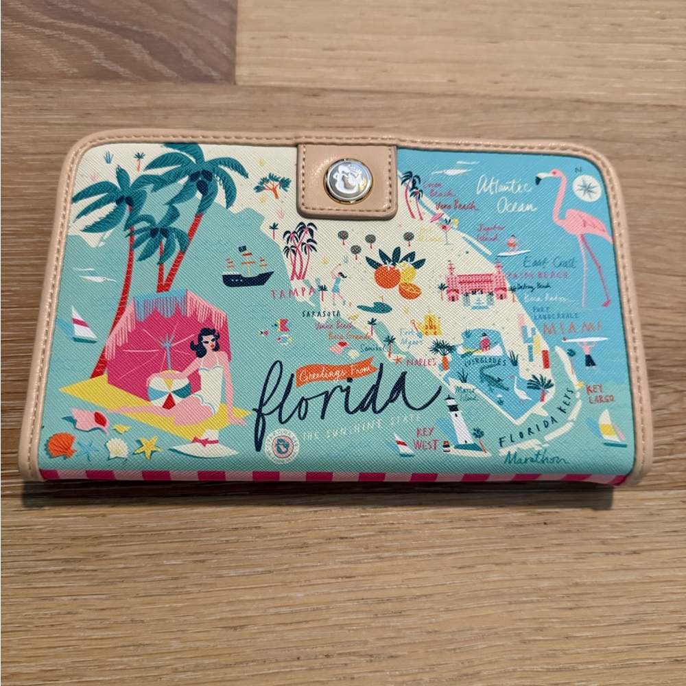Spartina Florida Themed Wallet/clutch Multicolor